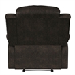 Pemberly Row Modern Recliner in Dark Brown Faux Leather Upholstery