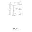 Pemberly Row Modern Engineered Wood 2-Shelf Bookcase in Elm/Brown