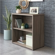 Pemberly Row Modern Engineered Wood 2-Shelf Bookcase in Elm/Brown