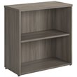 Pemberly Row Modern Engineered Wood 2-Shelf Bookcase in Elm/Brown
