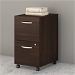 Pemberly Row 2 Drawer Mobile File Cabinet in Black Walnut - Engineered Wood