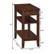 Pemberly Row One-Drawer End Table with Charging Station in Espresso Wood