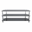 Pemberly Row Steel and Glass TV Stand for up to 60
