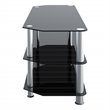 Pemberly Row Steel and Glass TV Stand for up to 60