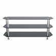Pemberly Row Steel and Glass TV Stand for up to 60