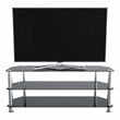 Pemberly Row Steel and Glass TV Stand for up to 60