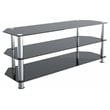 Pemberly Row Steel and Glass TV Stand for up to 60