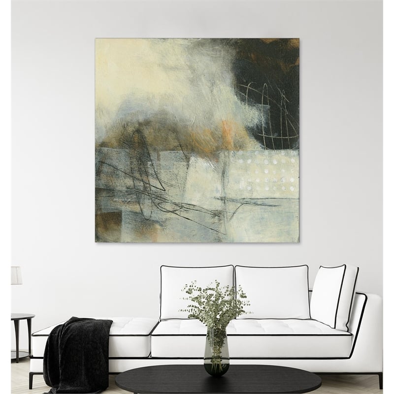Pemberly Row Modern 84x84 In the Clouds Art Canvas Print in White