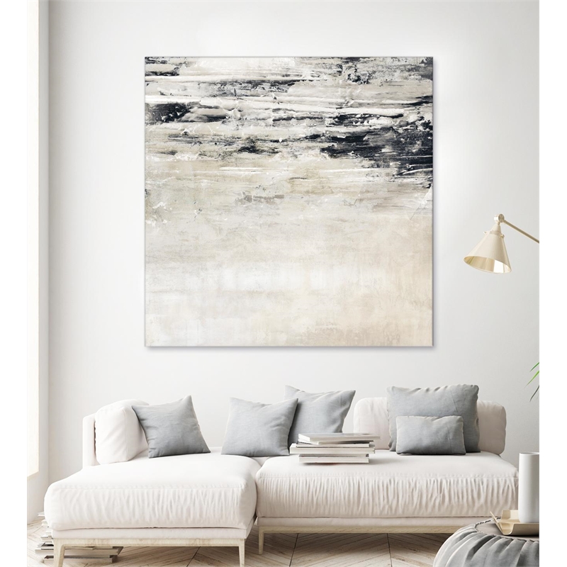 Pemberly Row 54x54 Rising Wave Art Canvas Print in Multi-Color