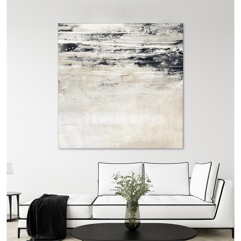 Pemberly Row 54x54 Rising Wave Art Canvas Print in Multi-Color