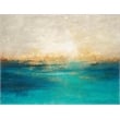 Pemberly Row Modern 72x54 Coastline Art Canvas Print in Pink