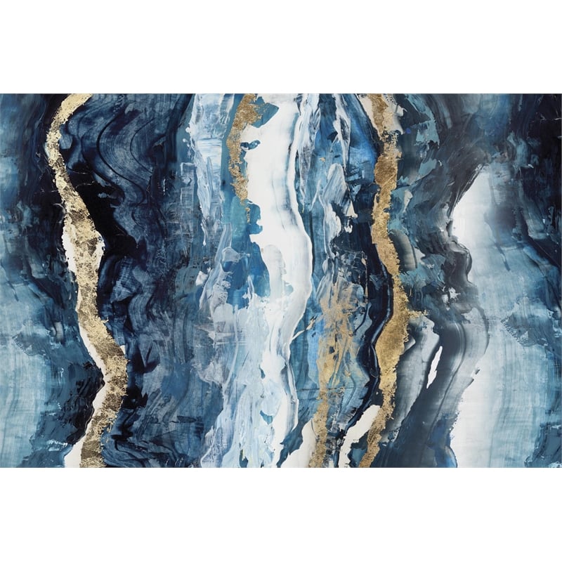Pemberly Row Modern 72x48 Effectus Art Canvas Print in White