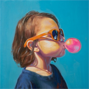 Pemberly Row Modern 54x54 Oliv Art Canvas Print in Multi-Color