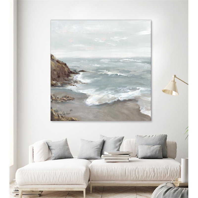 Pemberly Row 84x84 Beautiful Bay Art Canvas Print in Multi-Color