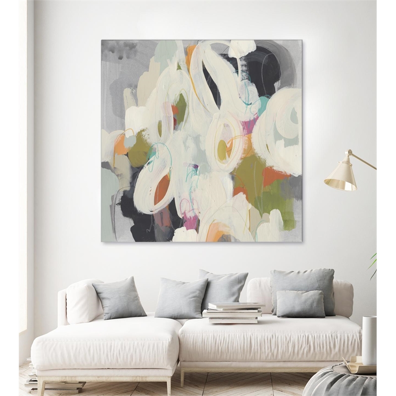 Pemberly Row 54x54 Parsing Prose Art Canvas Print in Multi-Color