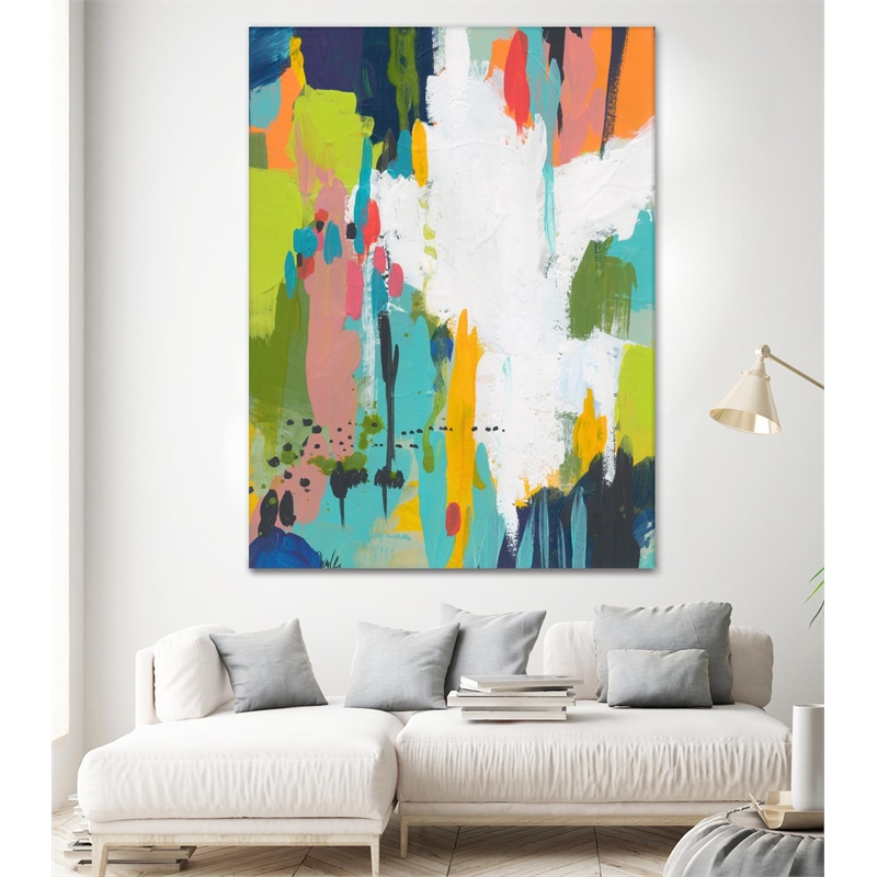 Pemberly Row 72x54 Summer Field Art Canvas Print in Multi-Color