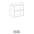Pemberly Row Engineered Wood 2-Shelf Bookcase in Noble Elm/Brown Finish