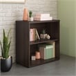 Pemberly Row Engineered Wood 2-Shelf Bookcase in Noble Elm/Brown Finish