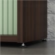 Pemberly Row Engineered Wood 2-Shelf Bookcase in Noble Elm/Brown Finish