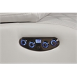 Pemberly Row LED & Power Reclining Sofa Made With Faux Leather in Ice/White