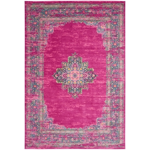 Pemberly Row 10' x 14' Pink Fabric Bohemian Area Rug (10' x 14')