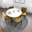 Pemberly Row Wood White Top Round Dining Room&Kitchen Table and 4 Chair Set