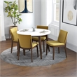 Pemberly Row Wood White Top Round Dining Room&Kitchen Table and 4 Chair Set