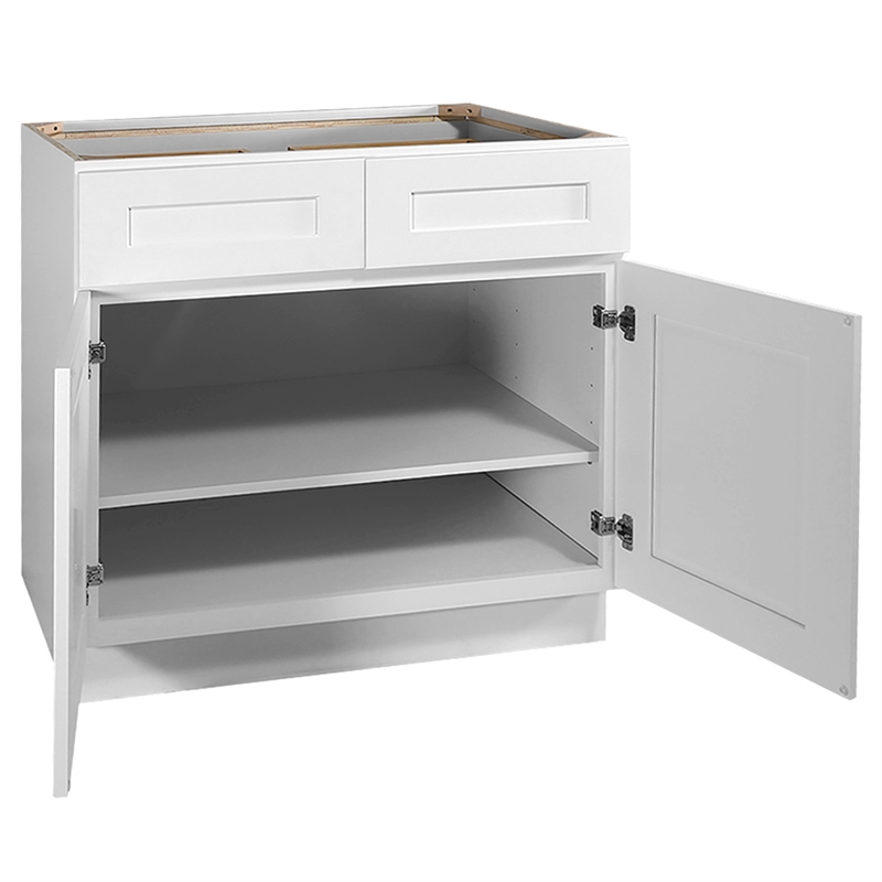 Pemberly Row Wood Base Cabinet in White 36
