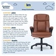 Pemberly Row Big and Tall Executive Office Chair Cognac Bonded Leather