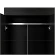 Pemberly Row Modern Armoire Double Door Black Engineered Wood