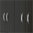 Pemberly Row Modern Armoire Double Door Black Engineered Wood