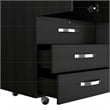 Pemberly Row Modern Armoire Double Door Black Engineered Wood