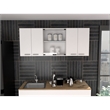 Pemberly Row Wall Cabinet with Four Doors White Engineered Wood