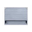 Pemberly Row Full Solid Wood Modern Murphy Bed Chest with Mattress in Driftwood