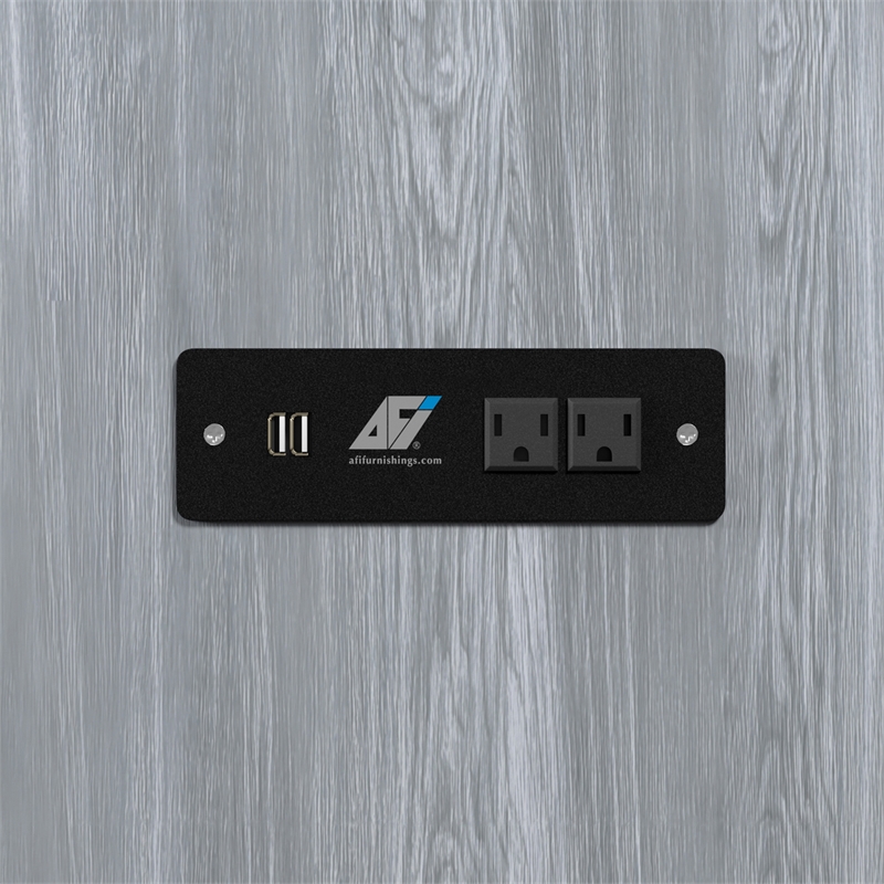 Pemberly Row Full Solid Wood Modern Murphy Bed Chest with Mattress in Driftwood