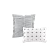 Pemberly Row Modern Cotton Jacquard Duvet Cover Set in Ivory