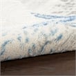 Pemberly Row 6' x 9' Ivory Gray Blue Fabric Nautical & Beach Area Rug
