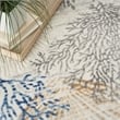 Pemberly Row 6' x 9' Ivory Gray Blue Fabric Nautical & Beach Area Rug