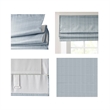 Pemberly Row Basketweave Room Darkening Cordless Roman Shade in Blue