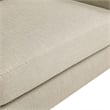 Pemberly Row Contemporary Upholstered Fabric and Metal Loveseat in Beige