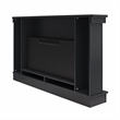 Pemberly Row Mantel Electric Fireplace & Crystal Ember Bed in Black