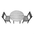 Pemberly Row 3Pc Small Gray Dining Table Set - 35