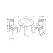 Pemberly Row 3Pc Small Gray Dining Table Set - 35