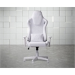 Pemberly Row Modern Sport Velvet Fabric Gaming Chair in White