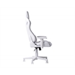 Pemberly Row Modern Sport Velvet Fabric Gaming Chair in White