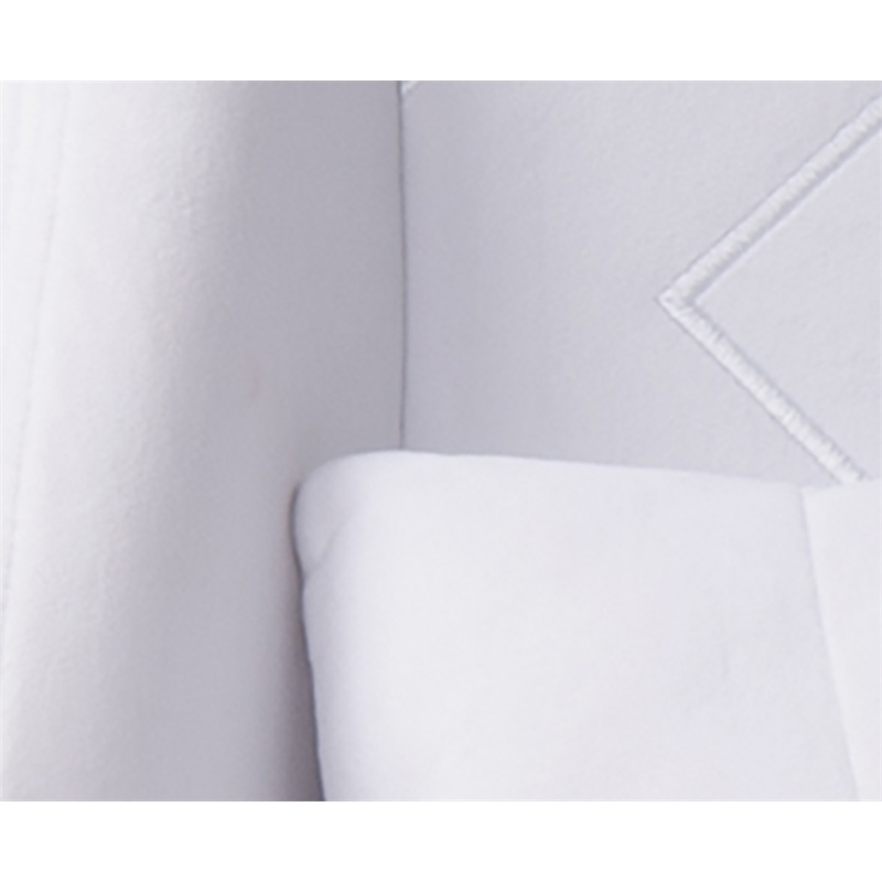 Pemberly Row Modern Sport Velvet Fabric Gaming Chair in White