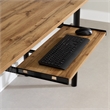 Pemberly Row Contemporary Desk with Keyboard Tray Nordik Oak