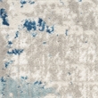 Pemberly Row Contemporary 10' x Square Ivory Gray Blue Area Rug