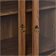 Pemberly Row Wood Tall Storage Display Cabinet with Rounded Arched Top in Walnut