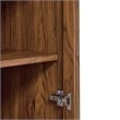Pemberly Row Wood Tall Storage Display Cabinet with Rounded Arched Top in Walnut